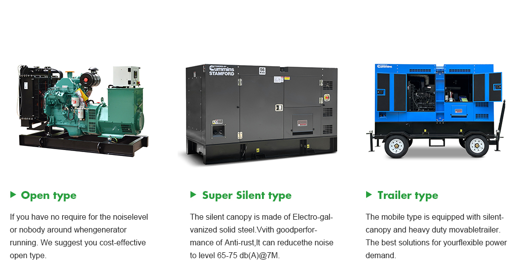 10-2250kVA Silent Diesel Cummins Generator for Standby Use