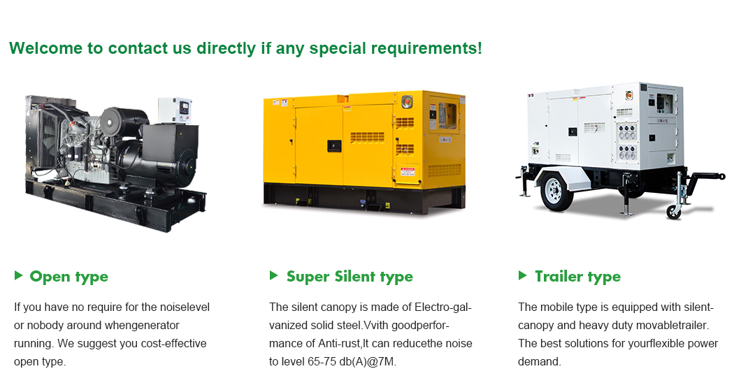 25-1500kVA High-Performance Perkins Diesel Generator for Standby
