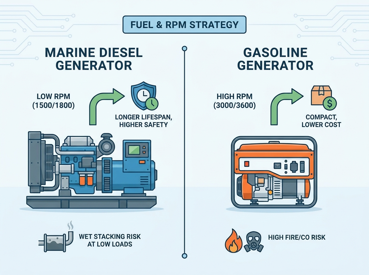 Marine Generator Installation and Specifications