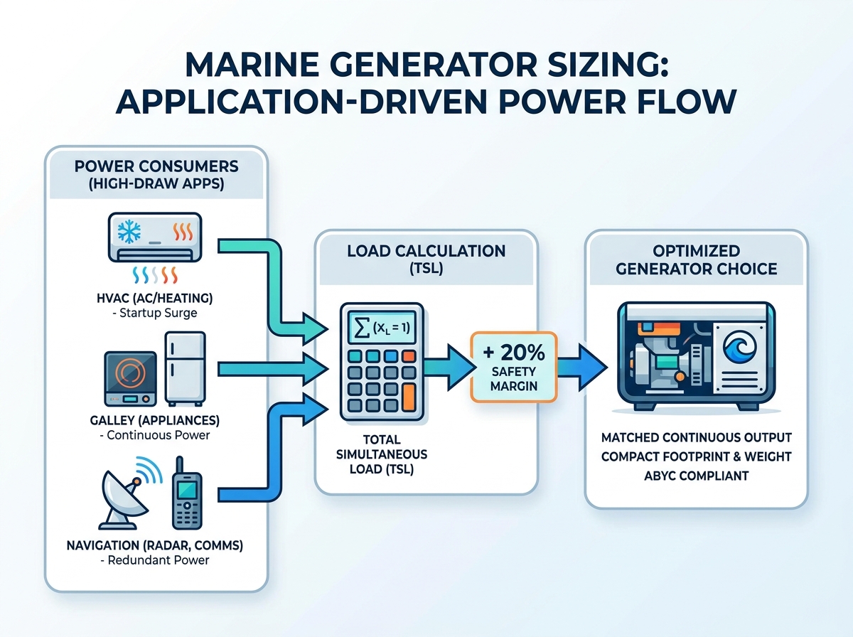 Marine Generator integration into a small boat bilge space